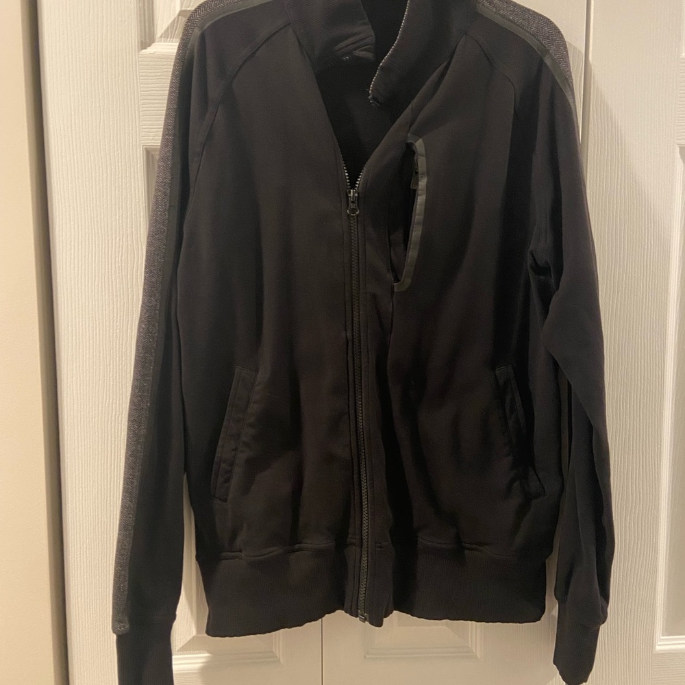 Lululemon size med black jacket with gray stripe